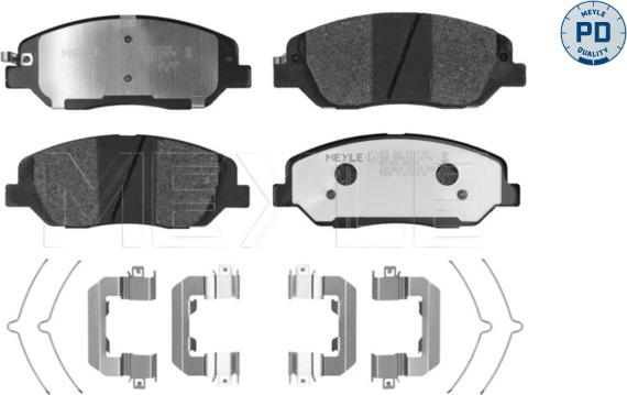 Meyle 025 243 5117/PD - Тормозные колодки, дисковые, комплект autodnr.net