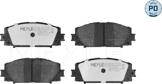 Meyle 025 244 5116/PD - Тормозные колодки, дисковые, комплект autodnr.net