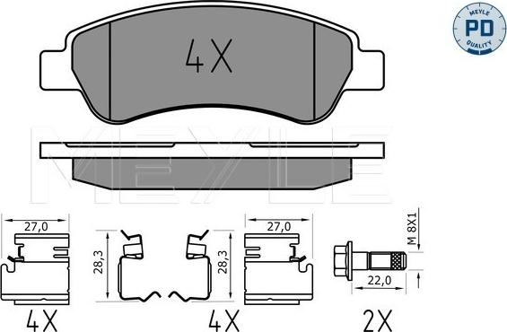 Meyle 025 244 6519/PD - Колодки тормозные autocars.com.ua