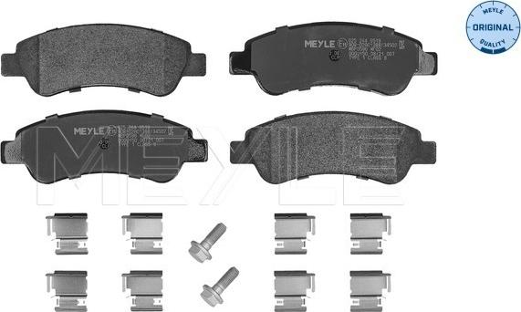 Meyle 025 244 6519 - Гальмівні колодки, дискові гальма autocars.com.ua