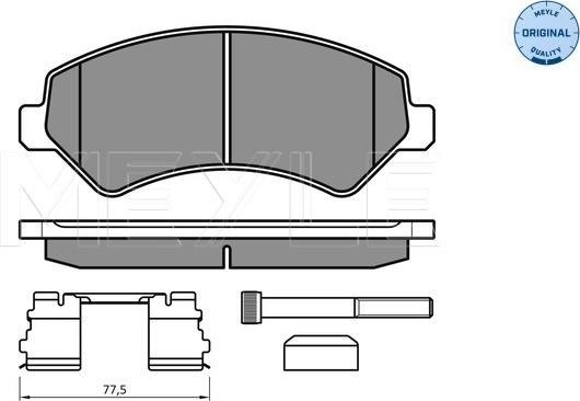 Meyle 025 244 6619/W1 - Гальмівні колодки, дискові гальма autocars.com.ua