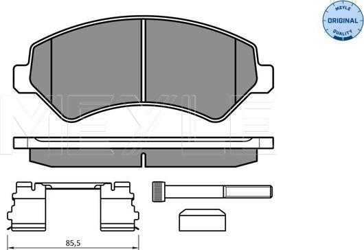 Meyle 025 244 6619/W2 - Гальмівні колодки, дискові гальма autocars.com.ua