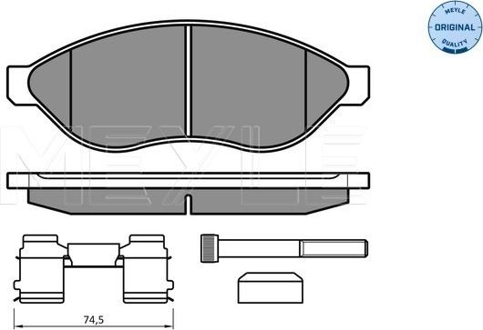 Meyle 025 244 6819/W1 - Тормозные колодки, дисковые, комплект autodnr.net