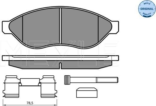 Meyle 025 244 6819/W2 - Тормозные колодки, дисковые, комплект avtokuzovplus.com.ua