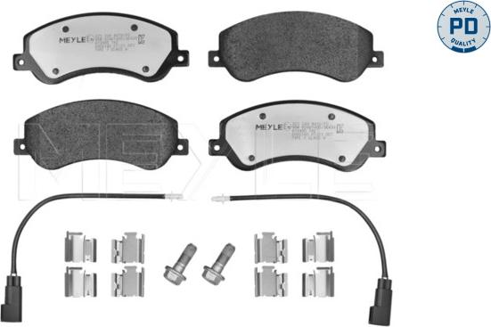 Meyle 025 244 8419/PD - Гальмівні колодки, дискові гальма autocars.com.ua