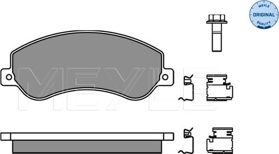 Meyle 025 244 8419/W - Гальмівні колодки, дискові гальма autocars.com.ua