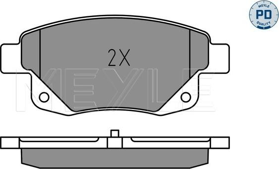 Meyle 025 244 8617/PD - Тормозные колодки, дисковые, комплект avtokuzovplus.com.ua