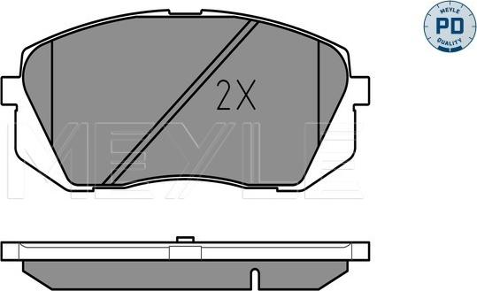 Meyle 025 245 0116/PD - Тормозные колодки, дисковые, комплект avtokuzovplus.com.ua