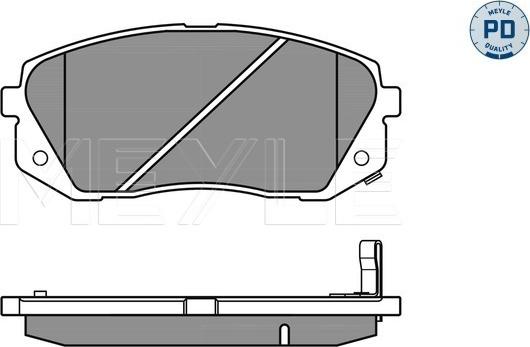 Meyle 025 245 0116/PD - Тормозные колодки, дисковые, комплект avtokuzovplus.com.ua