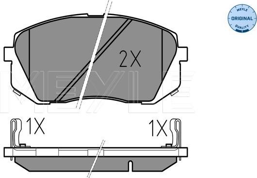 Meyle 025 245 0116/W - Тормозные колодки, дисковые, комплект avtokuzovplus.com.ua