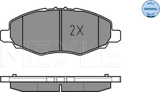 Meyle 025 245 2316/W - Гальмівні колодки, дискові гальма autocars.com.ua