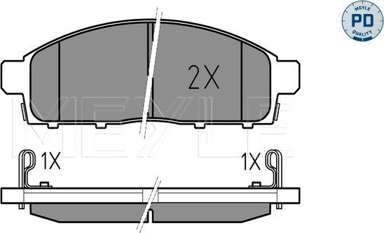 Meyle 025 245 2916/PD - Гальмівні колодки, дискові гальма autocars.com.ua