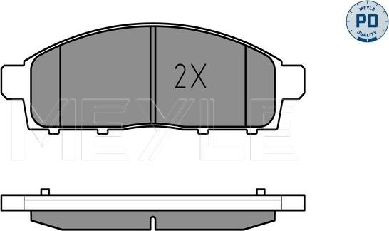 Meyle 025 245 2916/PD - Гальмівні колодки, дискові гальма autocars.com.ua