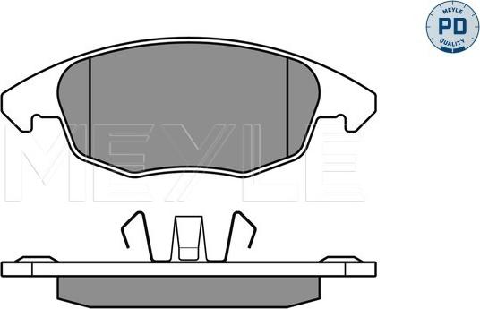 Meyle 025 245 3818/PD - Тормозные колодки, дисковые, комплект autodnr.net