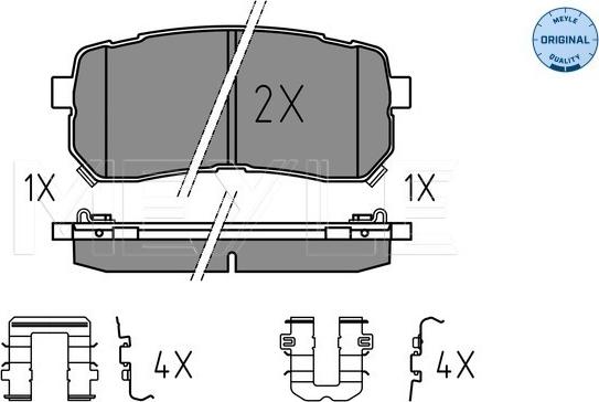 Meyle 025 245 5915/W - Гальмівні колодки, дискові гальма autocars.com.ua