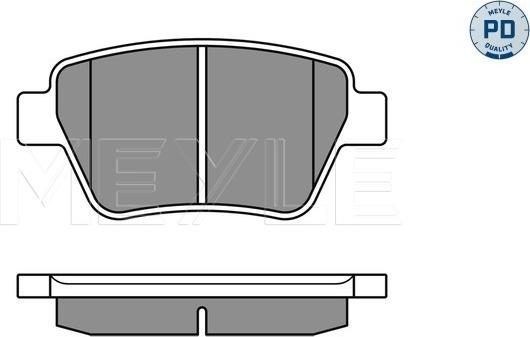 Meyle 025 245 6317/PD - Гальмівні колодки, дискові гальма autocars.com.ua