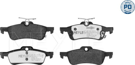 Meyle 025 245 7415/PD - Тормозные колодки, дисковые, комплект autodnr.net