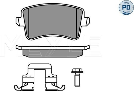 Meyle 025 246 0617-1/PD - Гальмівні колодки, дискові гальма autocars.com.ua