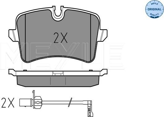 Meyle 025 246 0617/W - Гальмівні колодки, дискові гальма autocars.com.ua