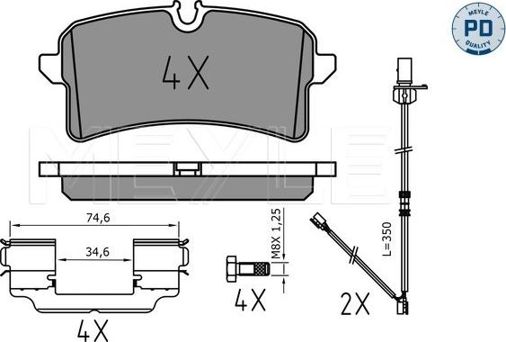 Meyle 025 246 4317/PD - Тормозные колодки, дисковые, комплект avtokuzovplus.com.ua