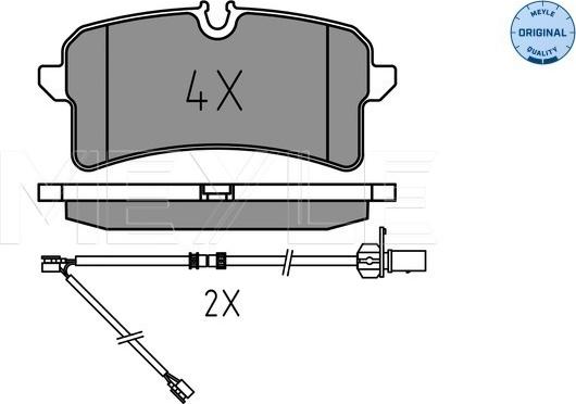 Meyle 025 246 4317 - Тормозные колодки, дисковые, комплект avtokuzovplus.com.ua