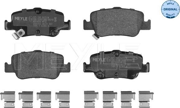 Meyle 025 246 6415/W - Тормозные колодки, дисковые, комплект avtokuzovplus.com.ua