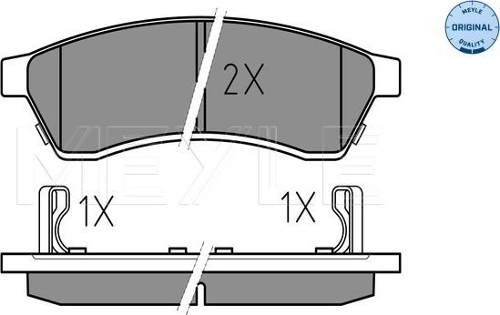 Meyle 025 247 4414/W - Гальмівні колодки, дискові гальма autocars.com.ua