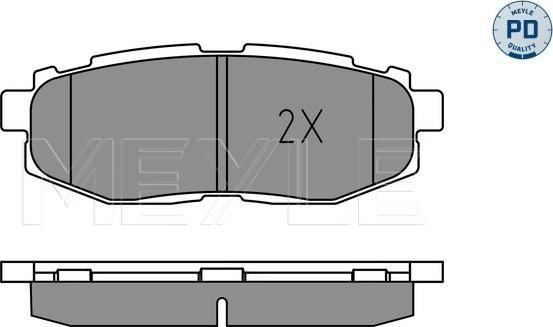 Meyle 025 248 5416/PD - Тормозные колодки, дисковые, комплект autodnr.net