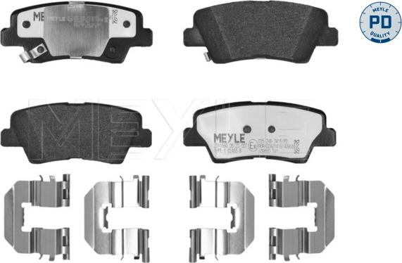 Meyle 025 249 3415/PD - Тормозные колодки, дисковые, комплект autodnr.net