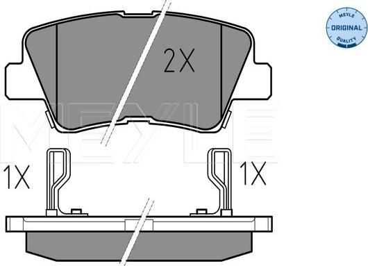 Meyle 025 249 3415/W - Гальмівні колодки, дискові гальма autocars.com.ua