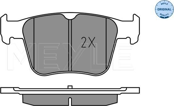 Meyle 025 250 0916 - Гальмівні колодки, дискові гальма autocars.com.ua