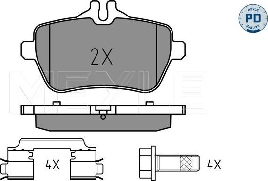 Meyle 025 250 7119/PD - Колодки гальмівні дискові PD autocars.com.ua