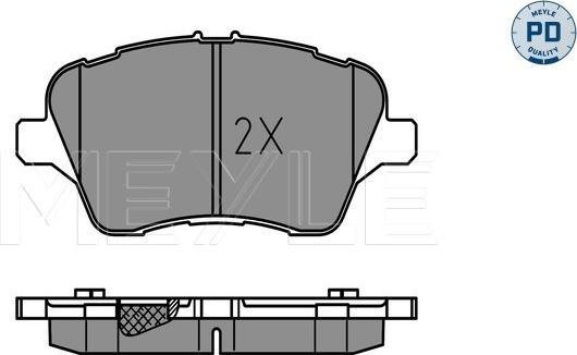 Meyle 025 251 3417/PD - Гальмівні колодки, дискові гальма autocars.com.ua