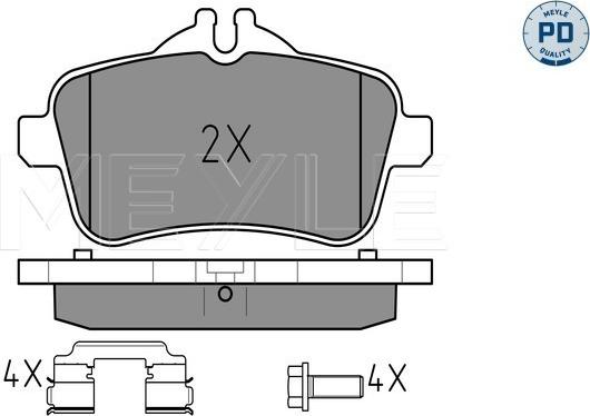 Meyle 025 252 1516/PD - Тормозные колодки, дисковые, комплект avtokuzovplus.com.ua