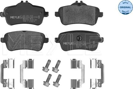 Meyle 025 252 1518 - Тормозные колодки, дисковые, комплект avtokuzovplus.com.ua