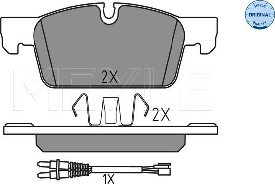 Meyle 025 252 2217 - Тормозные колодки, дисковые, комплект avtokuzovplus.com.ua