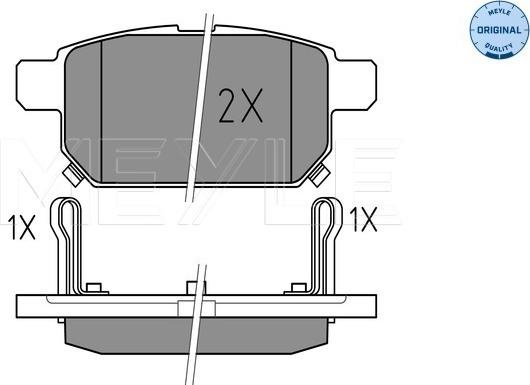 Meyle 025 252 5814/W - Гальмівні колодки, дискові гальма autocars.com.ua