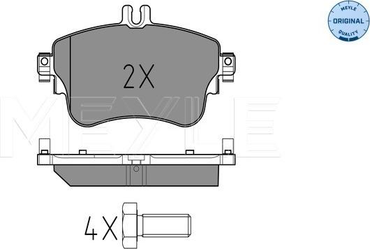 Meyle 025 253 2619 - Гальмівні колодки, дискові гальма autocars.com.ua