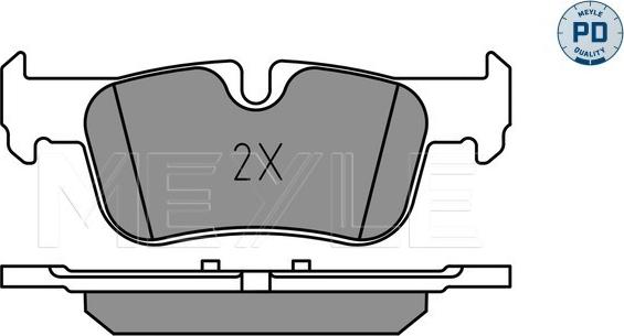 Meyle 025 253 3116/PD - Тормозные колодки, дисковые, комплект avtokuzovplus.com.ua