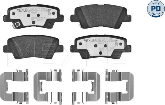 Meyle 025 253 3715/PD - Тормозные колодки, дисковые, комплект autodnr.net