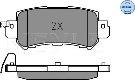 Meyle 025 255 4014 - Гальмівні колодки, дискові гальма autocars.com.ua