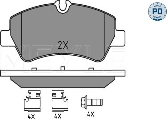 Meyle 025 256 0418/PD - Гальмівні колодки, дискові гальма autocars.com.ua