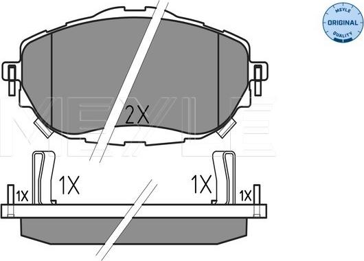 Meyle 025 256 9819 - Тормозные колодки, дисковые, комплект avtokuzovplus.com.ua