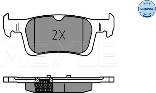 Meyle 025 258 4116 - Тормозные колодки, дисковые, комплект avtokuzovplus.com.ua