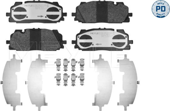 Meyle 025 258 6117/PD - Тормозные колодки, дисковые, комплект autodnr.net