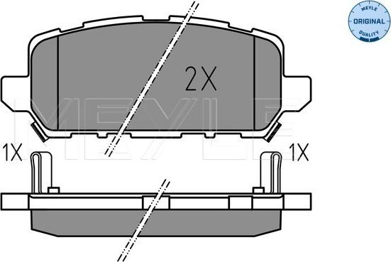 Meyle 025 259 4717 - Гальмівні колодки, дискові гальма autocars.com.ua