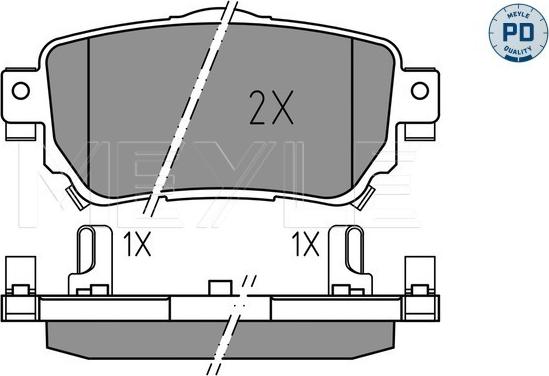 Meyle 025 259 6515/PD - Тормозные колодки, дисковые, комплект avtokuzovplus.com.ua