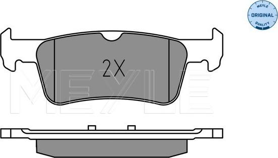 Meyle 025 259 6816 - Тормозные колодки, дисковые, комплект avtokuzovplus.com.ua