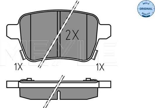 Meyle 025 259 7317 - Тормозные колодки, дисковые, комплект avtokuzovplus.com.ua