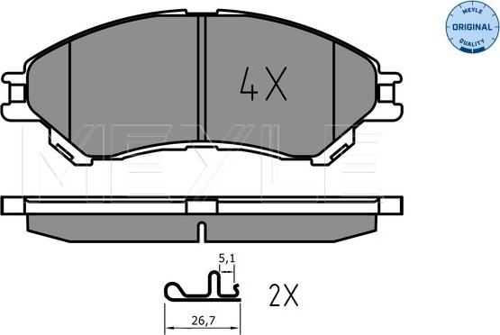 Meyle 025 259 7916 - Тормозные колодки, дисковые, комплект avtokuzovplus.com.ua